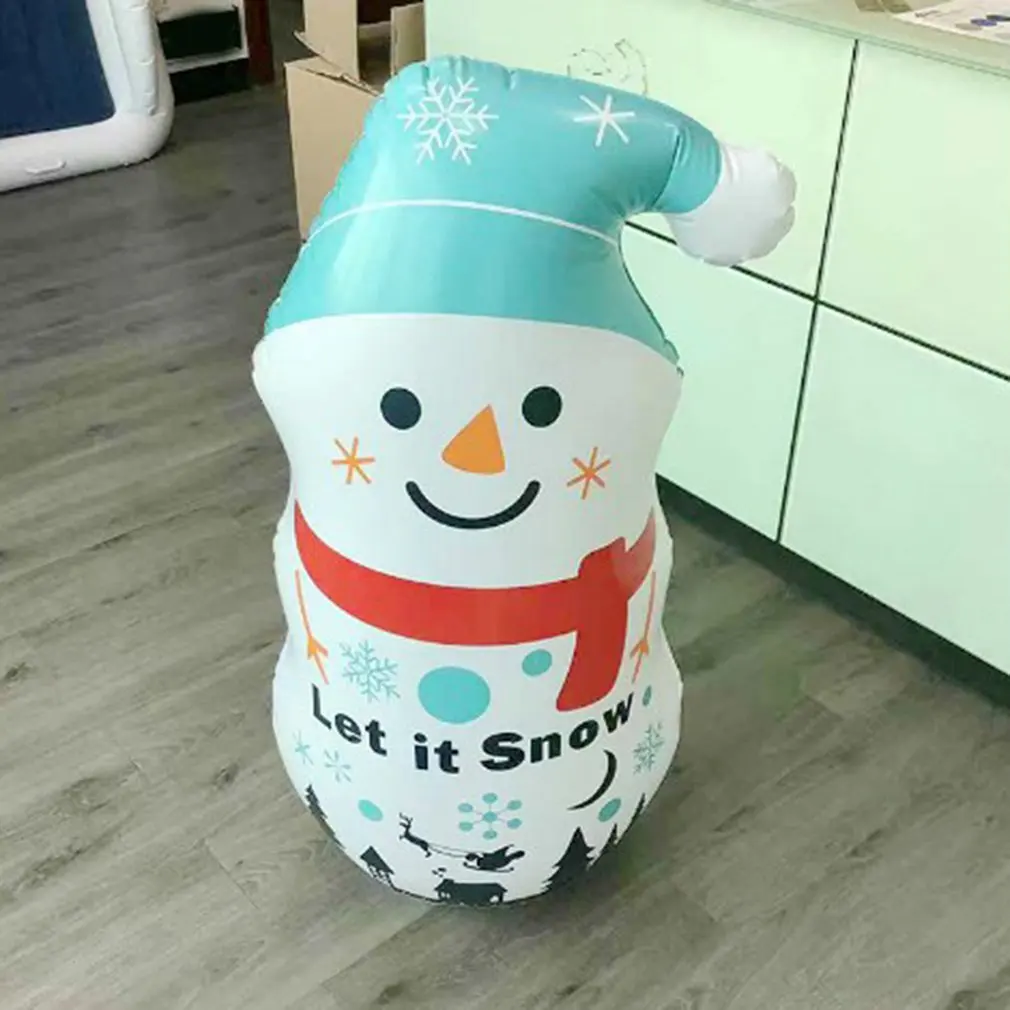 

PVC Inflatable Snowman Tumbler 0.25mm Environmentally Friendly PVC Tumbler Bedroom Decoation Living Room Decoation