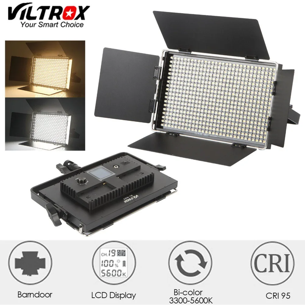 

Viltrox VL-40T 540 LED Studio Video 3200K-5600K Тонкий двухцветный ЖК-дисплей с регулируемой яркостью + двухцветная лампа светильник DSLR DV-камеры видеокамеры