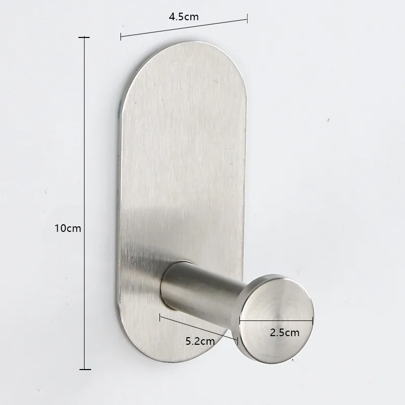 Крючок из нержавеющей стали для ванной и кухни крепкий крючок с сильным клеем
