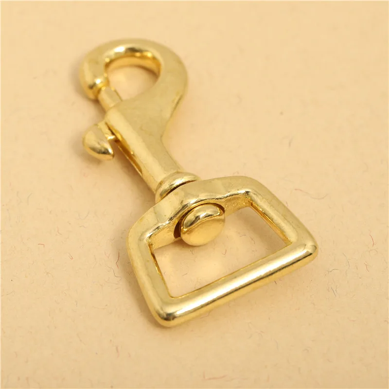 1x латунный болт карабин поворотный крючок с проушиной для омаров кожаная сумка