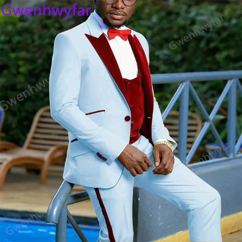 

Gwenhwyfar Fall 2022 Custom Made Tuxedo Suit for Men Notch Lapel One Button Luxury Men's Full Wedding Suit Groom Prom Dress