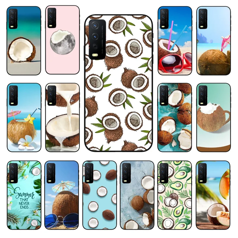 

Fruit Coconut Summer Phone Case for VIVO Y15s Y20 Y11 Y12 Y17 Y19 Y20S Y31 Y9s Y91 Y21 Y51 Y20i Y93 Y12S Y70