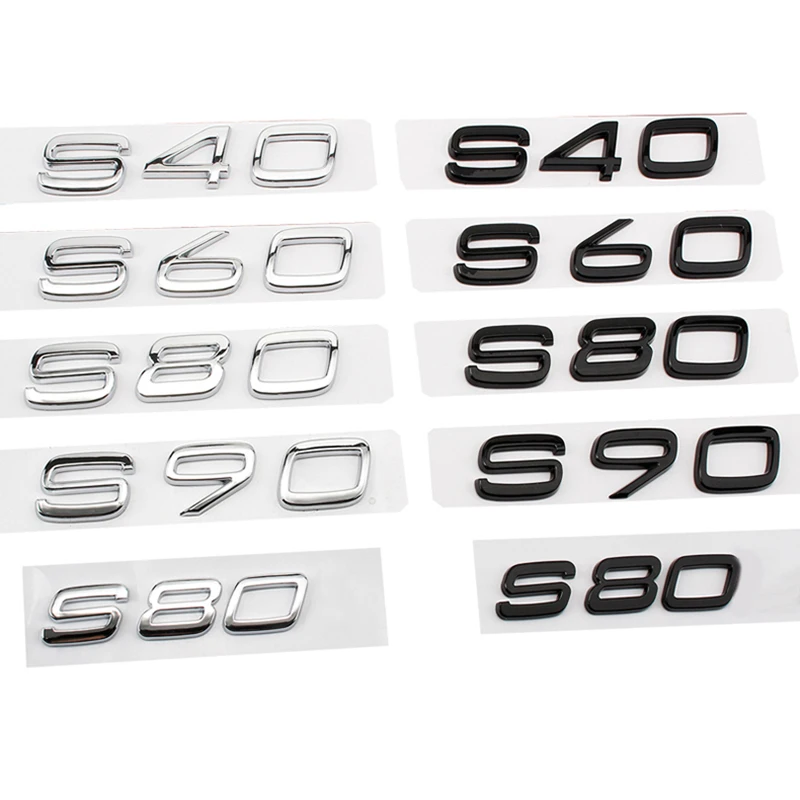 

Car 3D ABS Rear Tail Trunk Letters Alphabet Logo Badge Emblem Decals Styling Sticker For Volvo S40 S60 S80 S90 Accessories