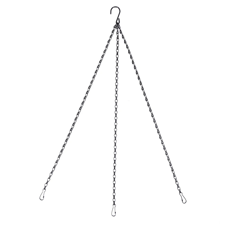 New 24 Pack Hanging Chain, HEAVY DUTY 50Cm Hanging Flower Basket Replacement Chain -3 Point Garden Plant Hanger