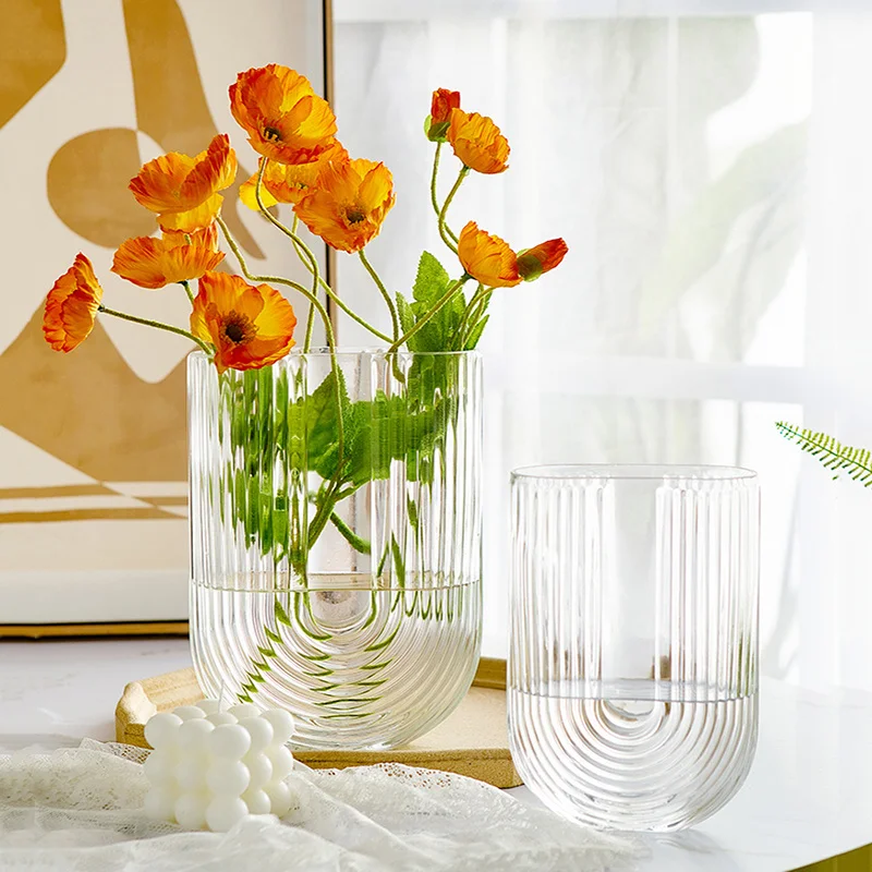 

Glass Creative Vase Transparent Hydroponics Flower Vase Living Room Decor Modern Decor Flower Arrangement Table Accessories Gift