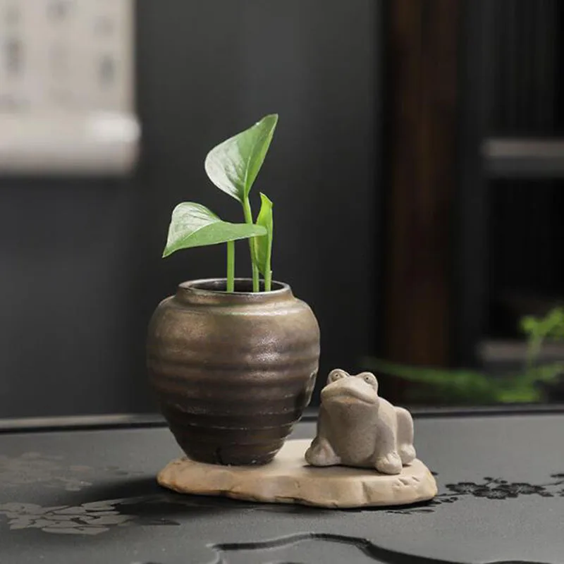 Ретро Чан Редис Гидропонная Ваза Зеленый Горшок Для Растений Цветочная