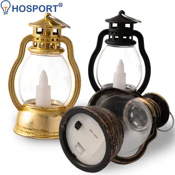 Retro Electronic Candle Light Smokeless Flameless LED Electronic Oil Lamp Mini Portable Hanging Lantern for Birthday Decorations 5