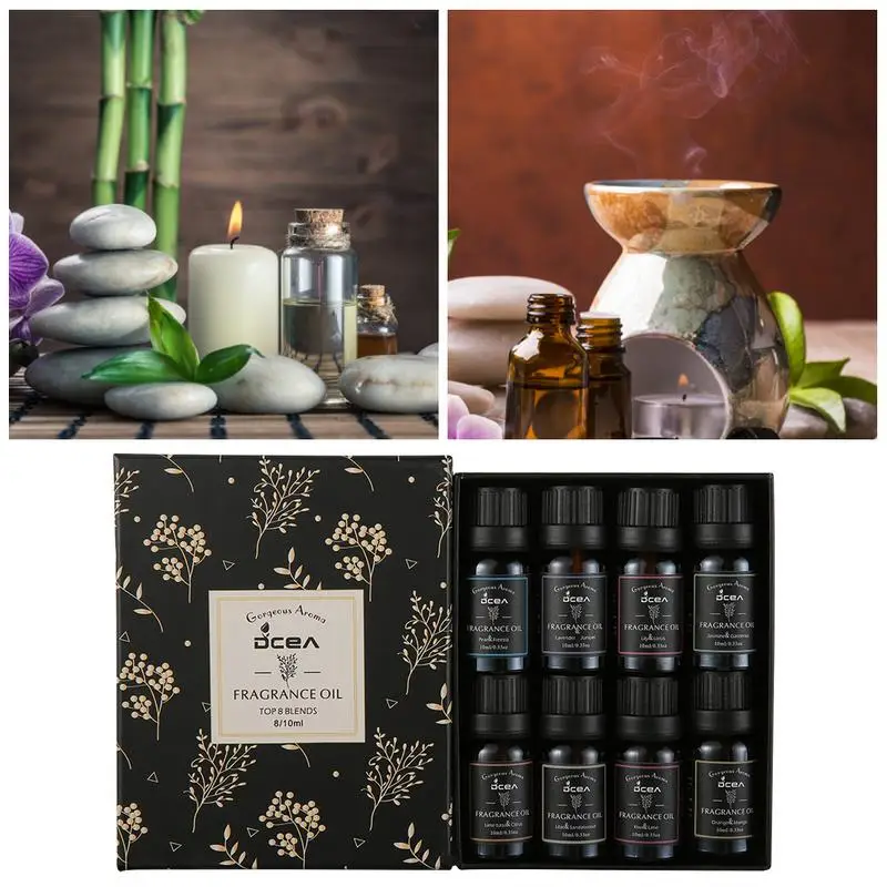 

Pcs Kits Pure Natural Essential Oils Gift Set Eucalyptus Lavender Mint Lemon Bergamot Tea Tree Purify Air Diffuser Aroma Oil