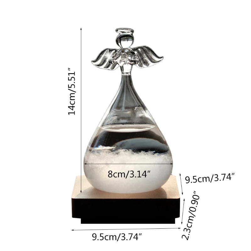 Стеклянный прогноз погоды Angel Storm деревянная бутылка подарок на день Святого