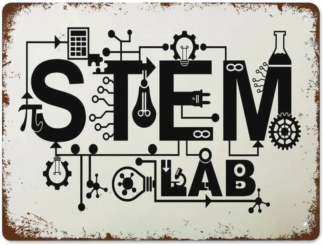 

Lab Wall Art,Math Classroom Sign,Teacher Gift Class Poster,Science Wall Art,Study Decor Education Print Tin Sign Vintage