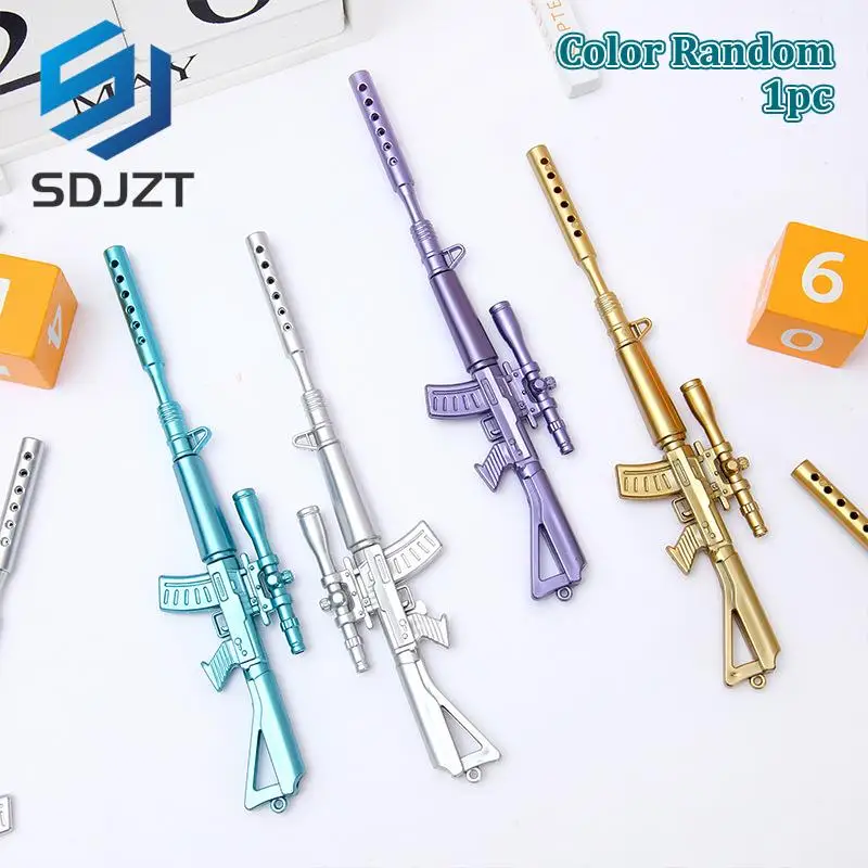 

Kawaii Creative Novelty Colorful Gun Shape Gel Pen Fashion Cool Student Stationery Office School Supplies For Boys Gift
