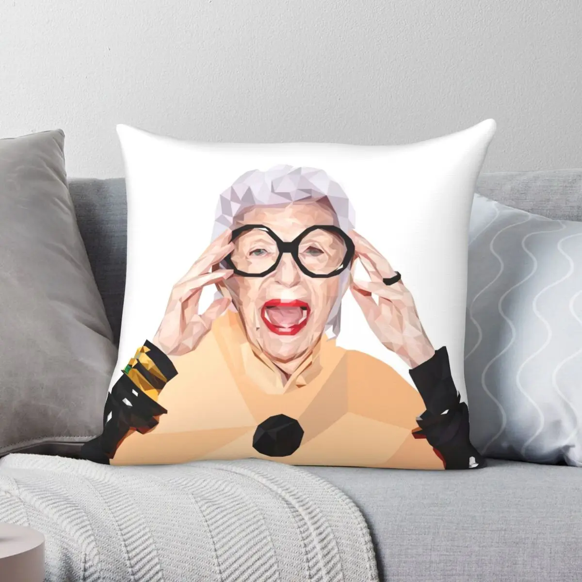 

Женский чехол в стиле квадратной подушки из полиэстера и льна