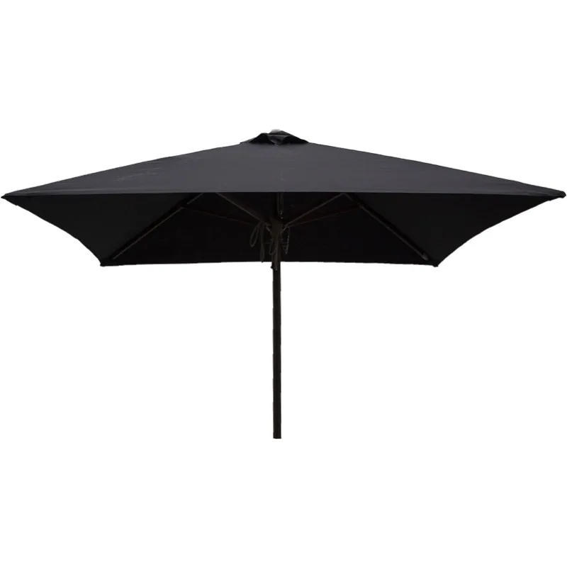 

Квадратный черный классический деревянный зонт для патио 6,5'