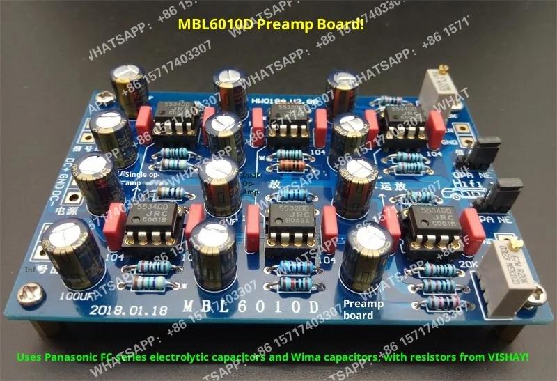 Фото Плата передней ступени HW018A MBL6010D, плата звуковой модуляции, плата управления громкостью, плата буферизации и усиления переднего сигнала. №3