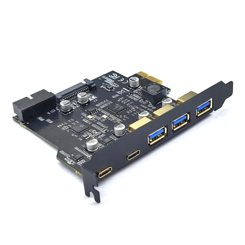 896F Высокоскоростной USB 3.2 Gen 2 Type C PCIe Card Hub для ПК — плата адаптера PCI