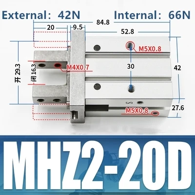 

Пневматический цилиндр SMC MHZ2 MHZL2