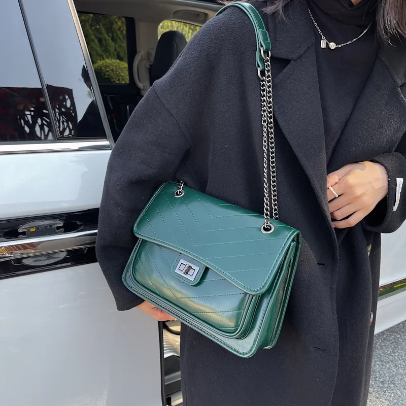 

Women's bag wandering small fragrance style Lingge chain bag autumn and winter 2022 new handbag popular fashion shoulder messeng