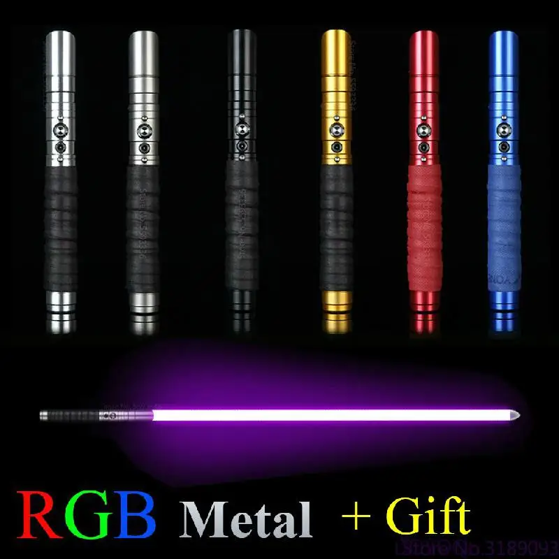 11 Changing Color Lightsaber Rgb Light Saber Lighting Heavy Dueling  Sound Metal Handle