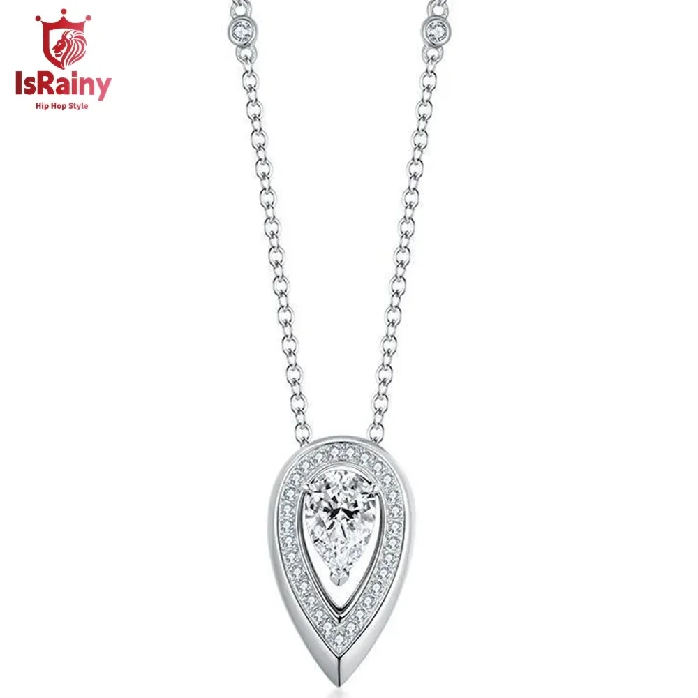 Женское ожерелье с подвеской из серебра 6 Х9 мм