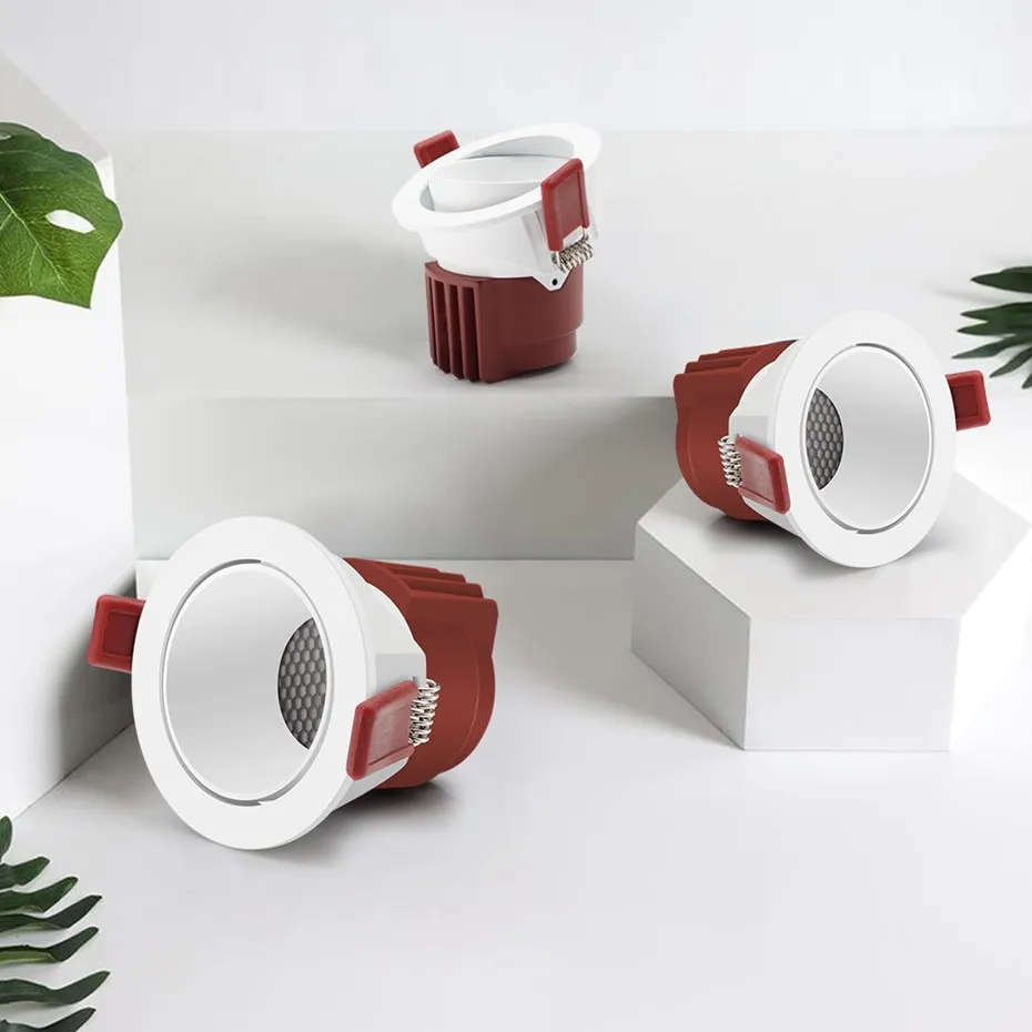 

Modern minimalist honeycomb lens anti-glare LED built-in down light Angle adjustment ceiling spotlights kitchen living room