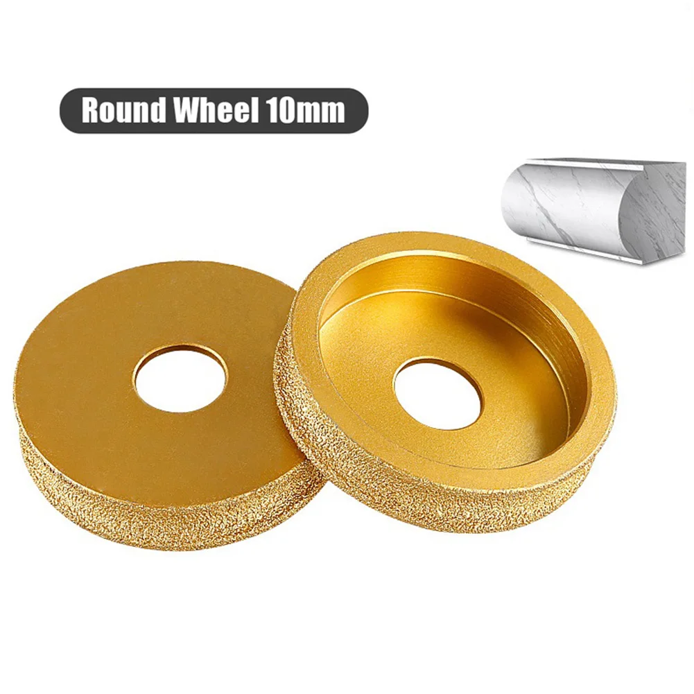 

1PC Bore 20mm Dia 3inch 75mm Round Dry Vacuum Brazed Diamond Grinding Wheel Demi-Bullnose Marble Edge Profile Grinding Disc