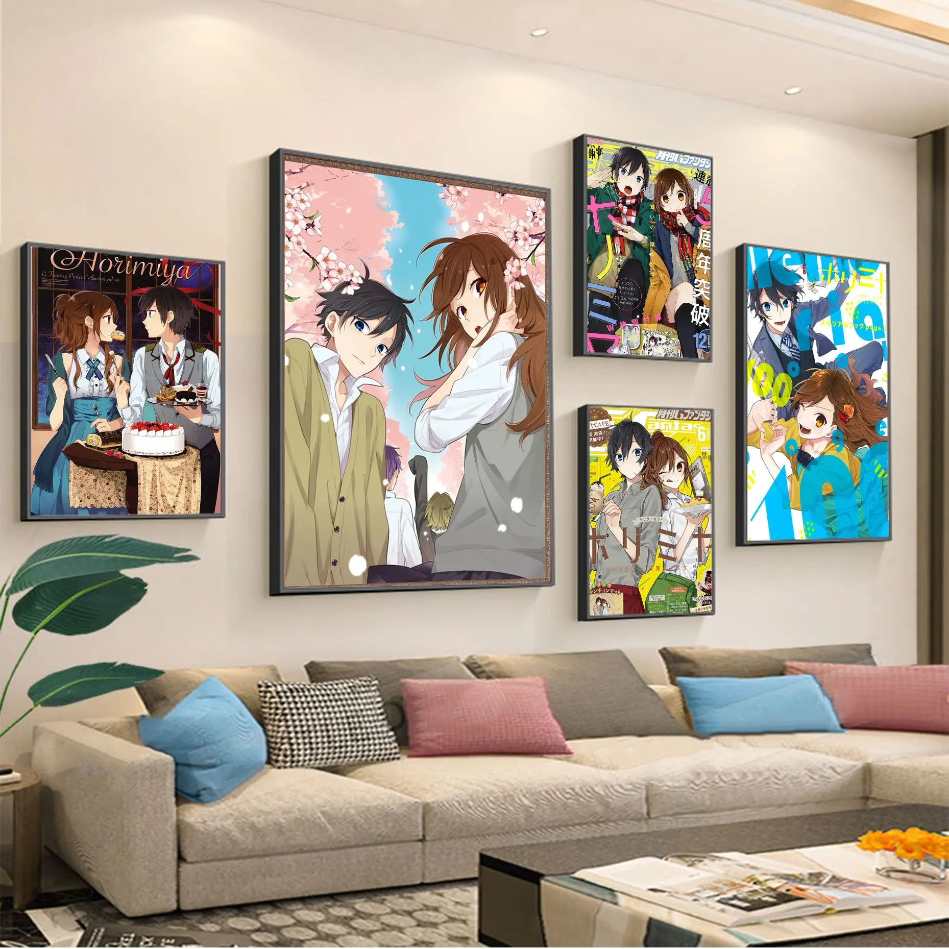 

Japanese classic anime Horimiya Classic Vintage Posters Decoracion Painting Wall Art White Kraft Paper Stickers Wall Painting