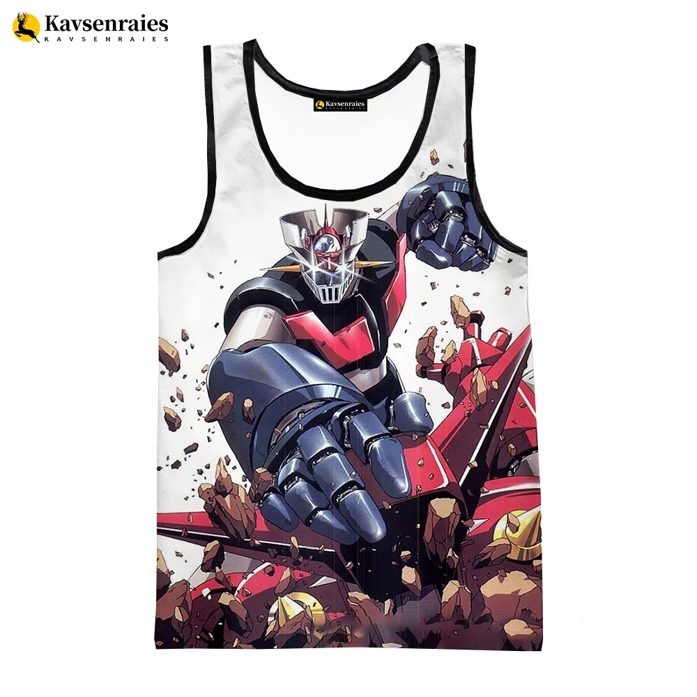 

Anime Mazinger Z Movie Robot Streetwear 3d Print Tank Tops Men's Women's Fashion Casual Vest Kids Boys Girls Sleeveless Tops