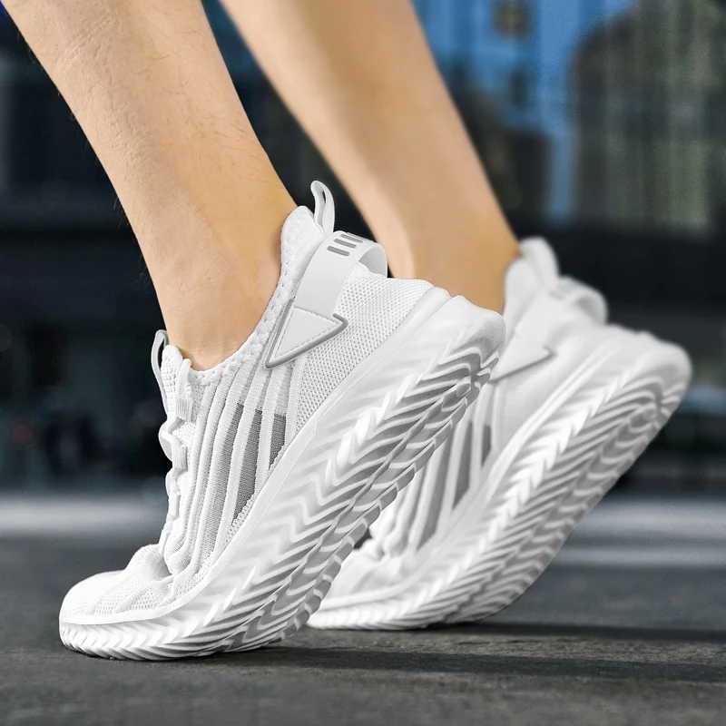 Summer Breathable Men Sneakers Big Size 39-48 Lightweight Mesh Running Shoes Men White Trainer Men Sport Shoes Zapatillas Hombre