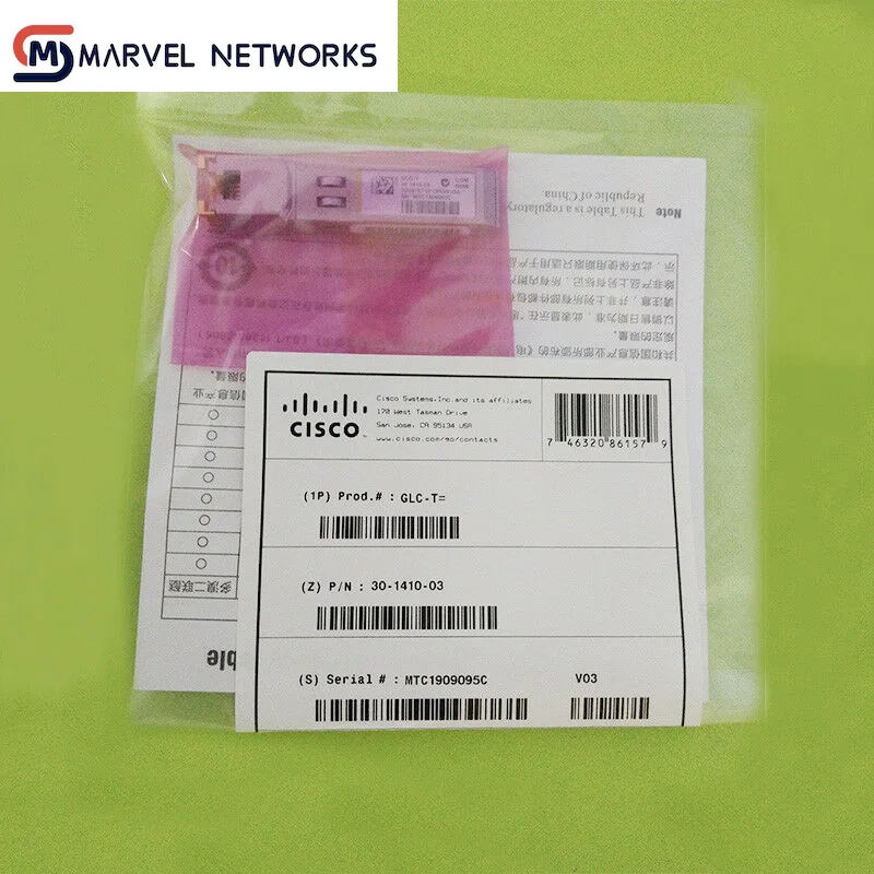

100% Original GLC-T 34-1410-03 1000BASE-T for CISCO Switches Need more angles photos, please contact me
