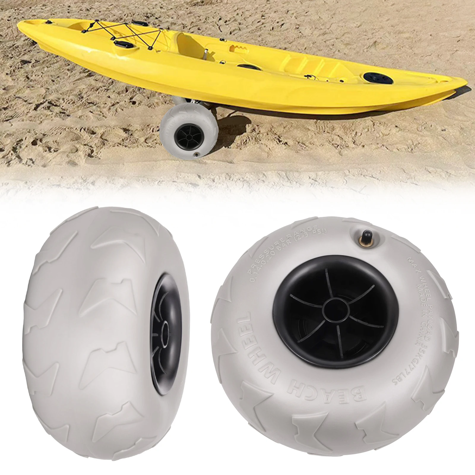 Dolly Canoe Beach Fishing Buggy Cart Diy Beach Wheels 2 Pack