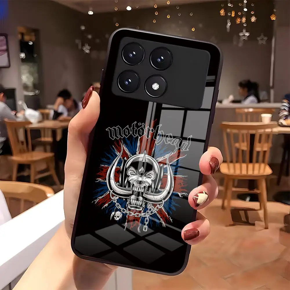 Металлический чехол для телефона M-Motrhead для Xiaomi 17 15 14 13 T Pro Ultra Redmi 15 14 Pro Plus 4G 5G A7, стеклянная крышка (art.: 3920dbbe697c9) - 3920dbbe697c9