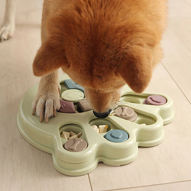 

Dog Puzzle Toys Turntable Slow Feeder Bowl Pet Toy Dog Cat Eating Dish Interactive Dogs Toy Bowl Pets Anti-choking Food Set