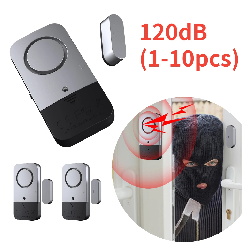 

Wireless Door Window Sensors Alarm 120dB Home Anti-theft Security Protection System Door Window Magnetic Burglar Alarm 2022 New
