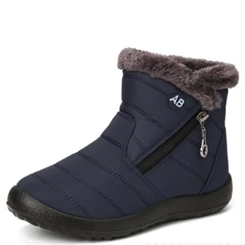 

Snow Boots Women Casual Boots Ladies Waterproof Platform Boots Zipper Shoes Woman Fur Fashion Botas Mujer Women's Winter Shoes