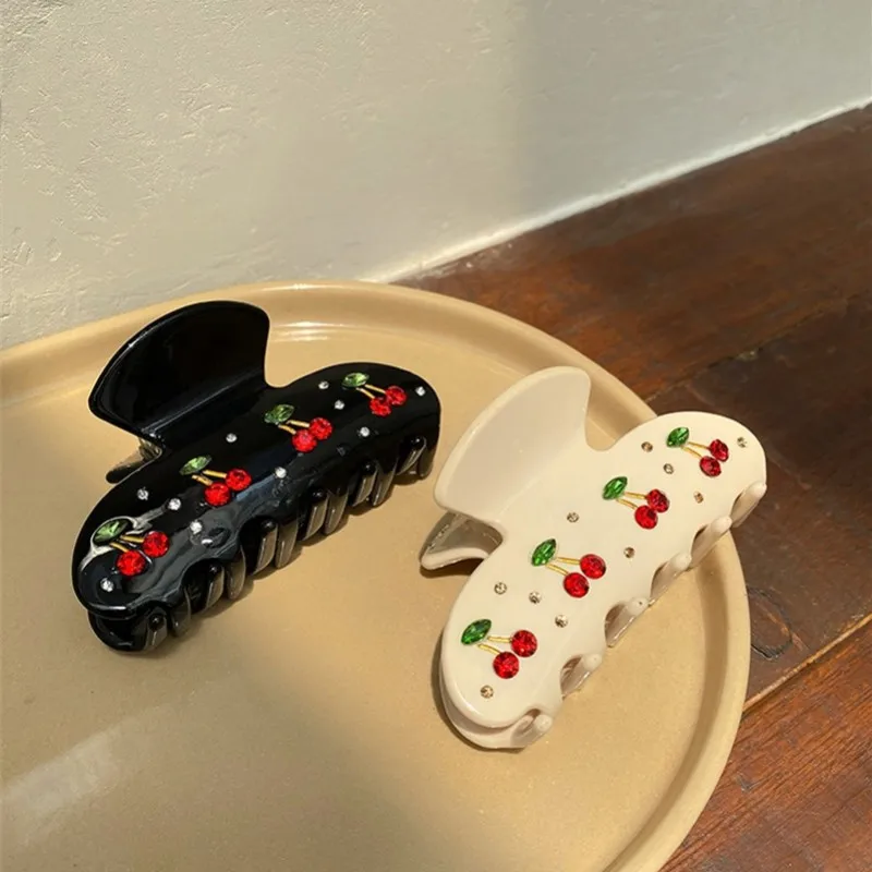 

Модные Симпатичные заколки для волос в виде Вишни из ацетата, женские заколки для волос