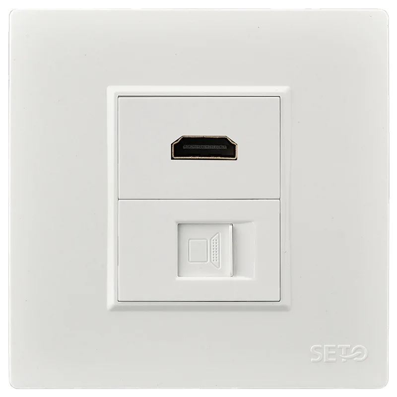 86 прямой разъем HDMI высокой четкости сетевая розетка категории 6 компьютер RJ45