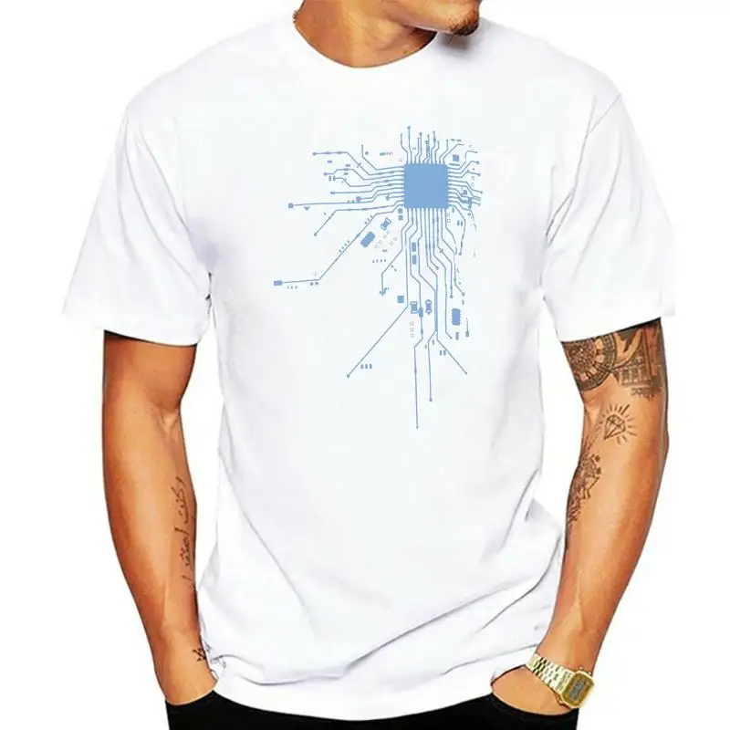 

Men CPU Chipset Heart Hardware Graphic Art Digital T-Shirt