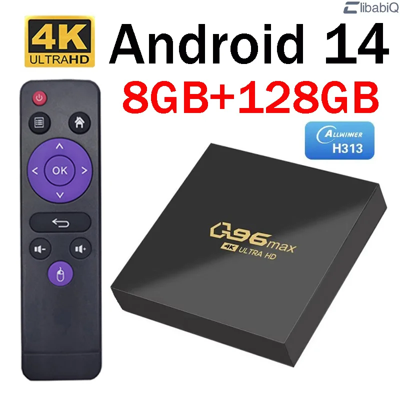 Фото ТВ-бокс Q96 Max Android 14, умный домашний кинотеатр, 8 ГБ, 128 ГБ, Allwinner H313, четырехъядерный, HD HDR10+, 4K медиаплеер, 4G Wi-Fi, IPTV спорт №2