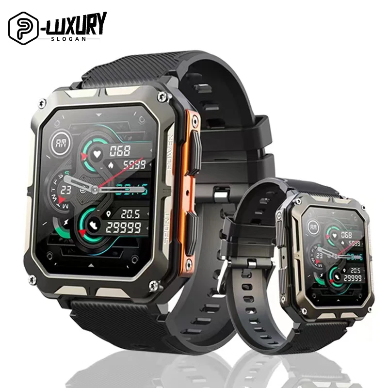 

Смарт-часы P-luxury C20Pro мужские спортивные, водостойкие, IP68, BT, звонки, 35 дней в режиме ожидания, 123 спортивных режимов, 1,83 дюйма HD, для huawei