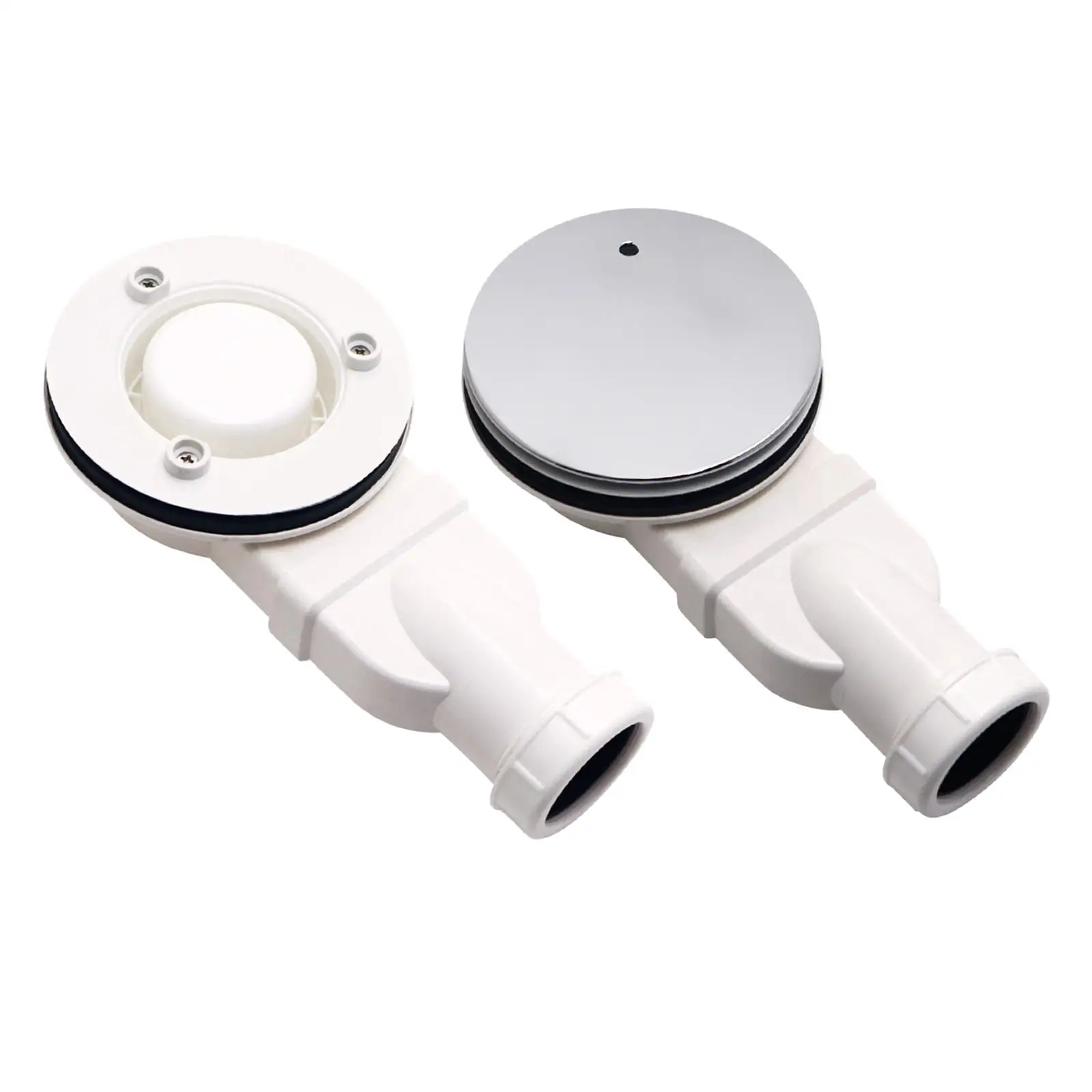 

Low Profile Shower Base Drain Side Outlet Drain Shower Tray Siphon Odor Prevention Drain