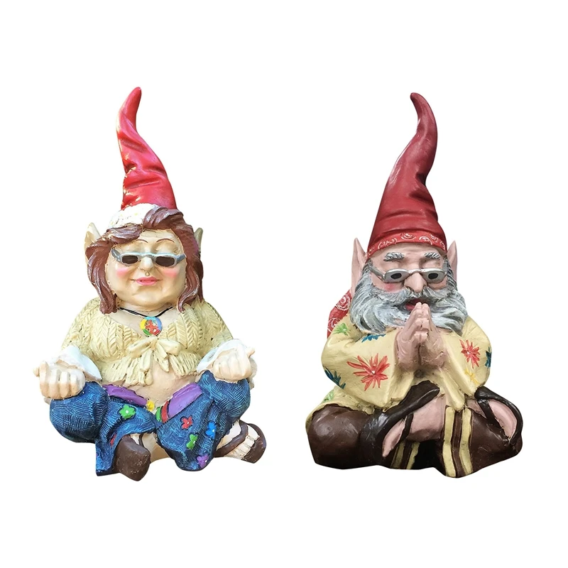 

Resin Garden Gnome Statue Dwarf Garden Figures Gnome Couple Art Outdoor Sculptures For Garden Yard Lawn Decor