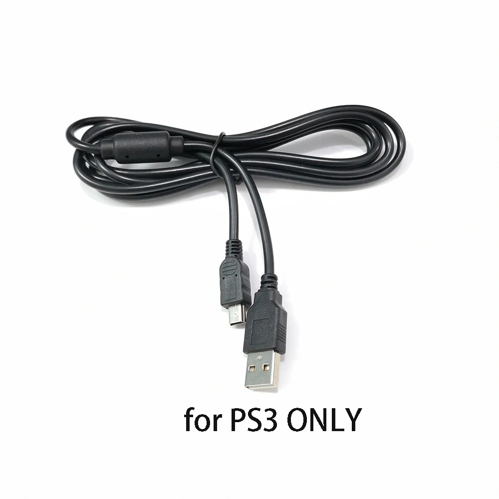 Фото Кабель для зарядки беспроводной консоли PS3 с магнитным кольцом для контроллера Sony Playstation 3, USB-шнур для зарядного устройства №1