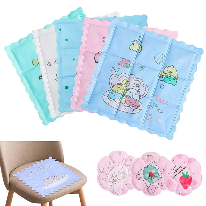 

Cool Cushion Backrest Pillow Effective Cooling Liquid Ice Crystal Filling Seat Cushion Cute Pillows Cat Pillow Office Chair