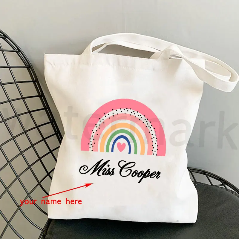Personalized Name Pack Teachers Gift Teacher Tote Bag Casual