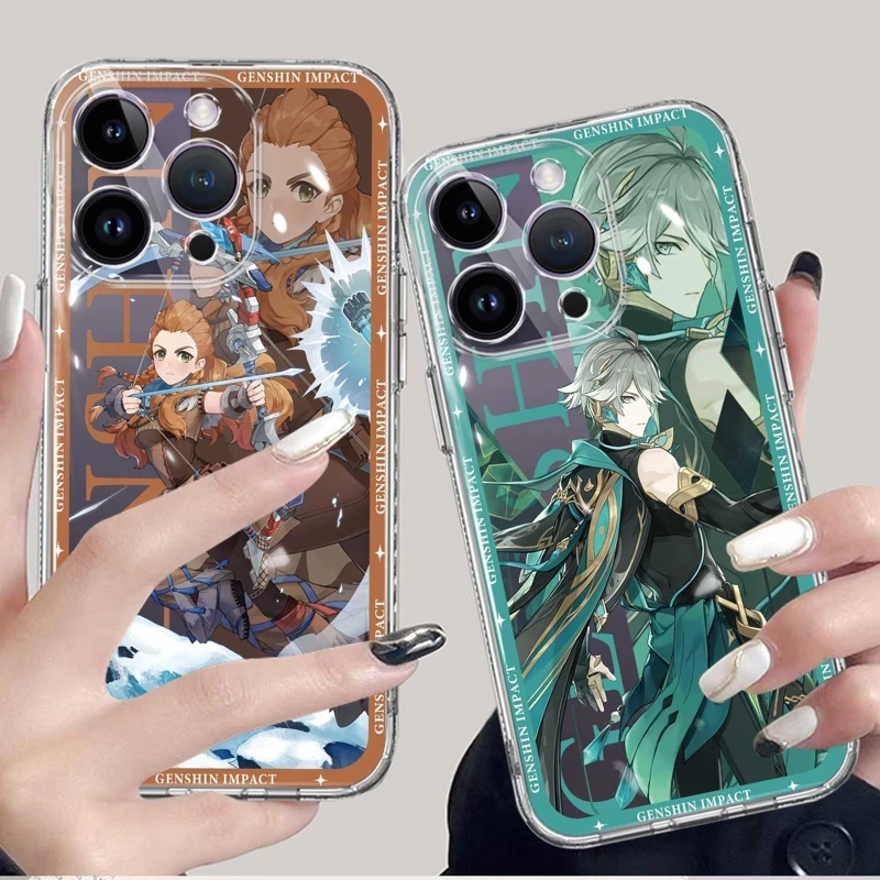 

Casing Genshin Impact Anime For Apple iPhone 13 XR 14 Pro Max 11 12 XS X Mini 12mini 13mini Cases