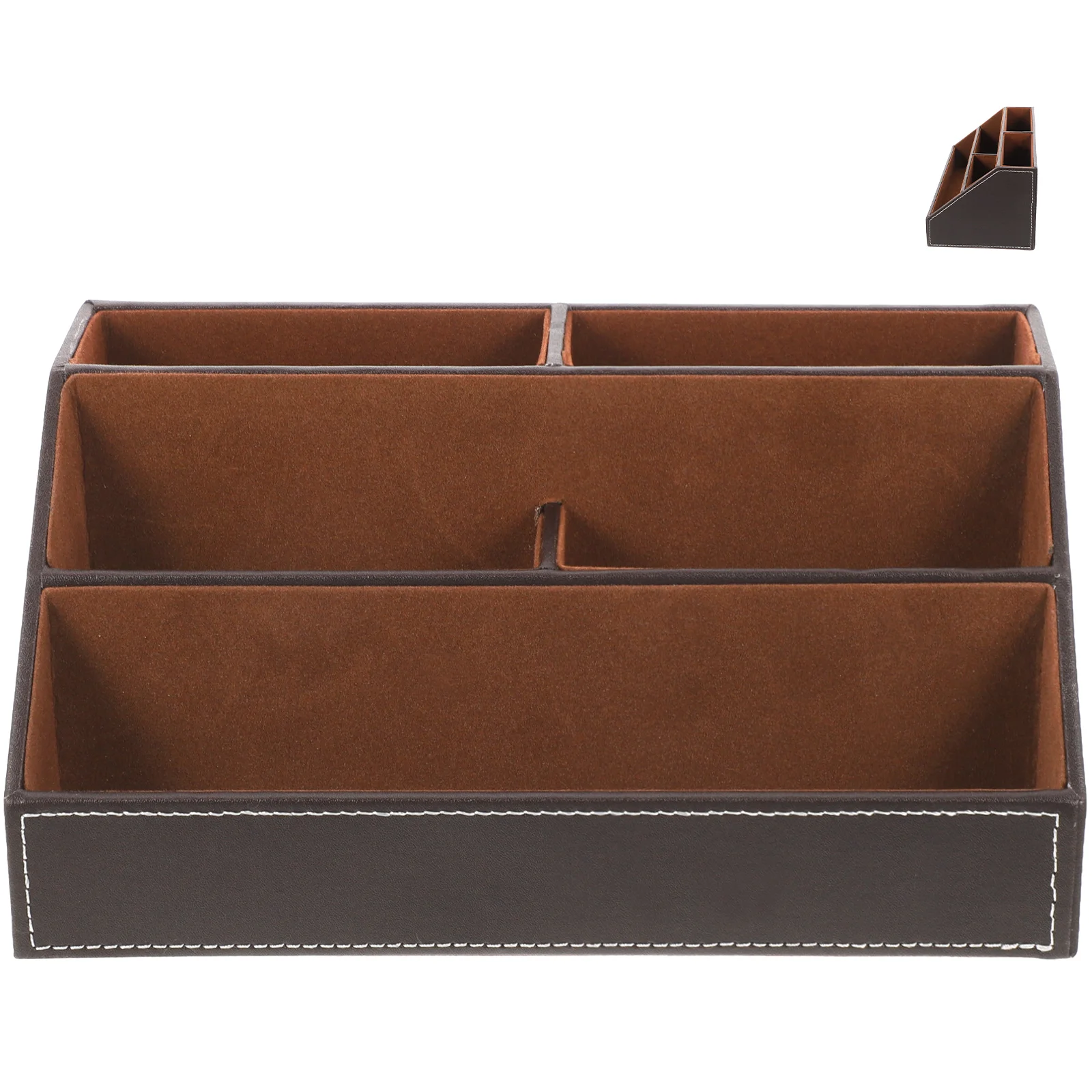 

Storage Organizer Desk Holder Remote Box Control Office Table Sundries Desktop Stationery Pen Accessories Note Sticky Pu