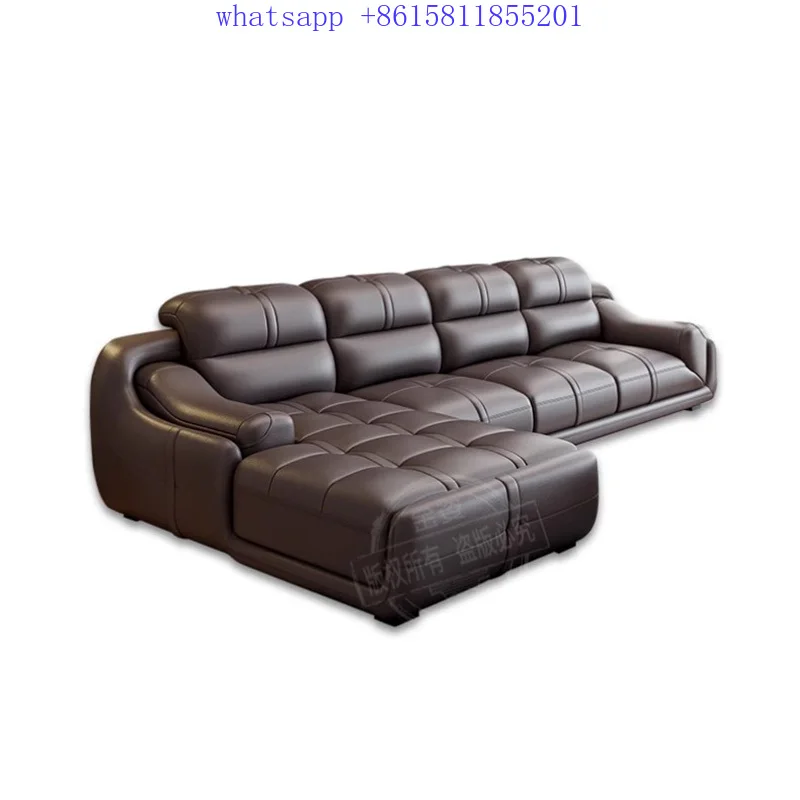 Современный диван для гостиной кожаный роскошный угловой удобная мебель