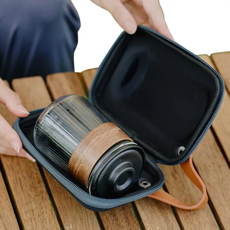 

Kung Fu Tea Set Chinese Handmade Ceramic Teapot With Carrying Case Travel Tea Pot And Cup Sets For Adults Hotel Outdoor Home