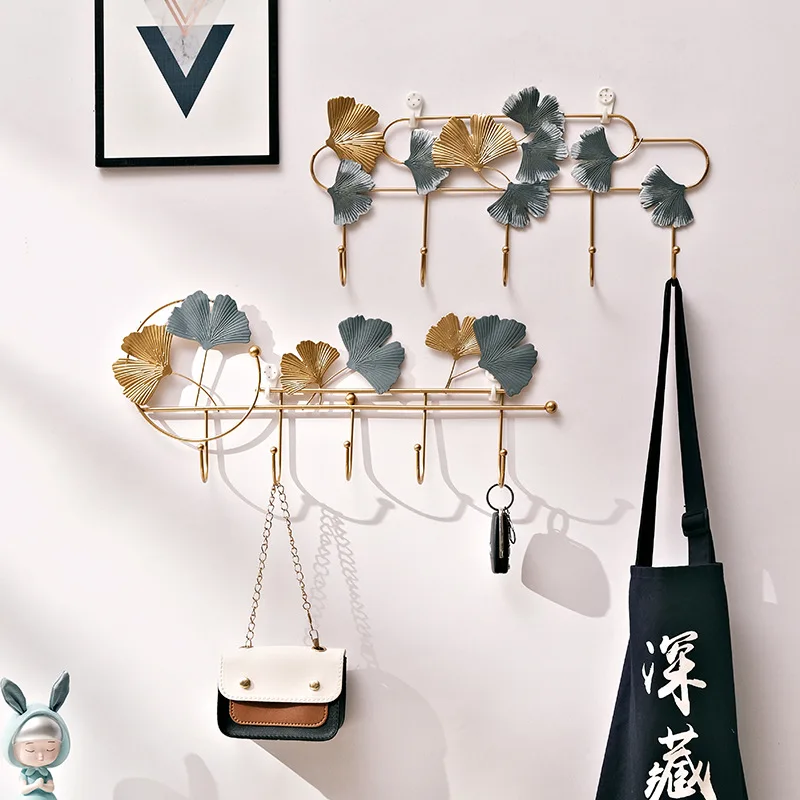 

Luxury Clothes Rack Creative Ginkgo Biloba Wearing Clothes Storage Multi-functional Wall Hangers Stable Load-bearing Wall Hooks