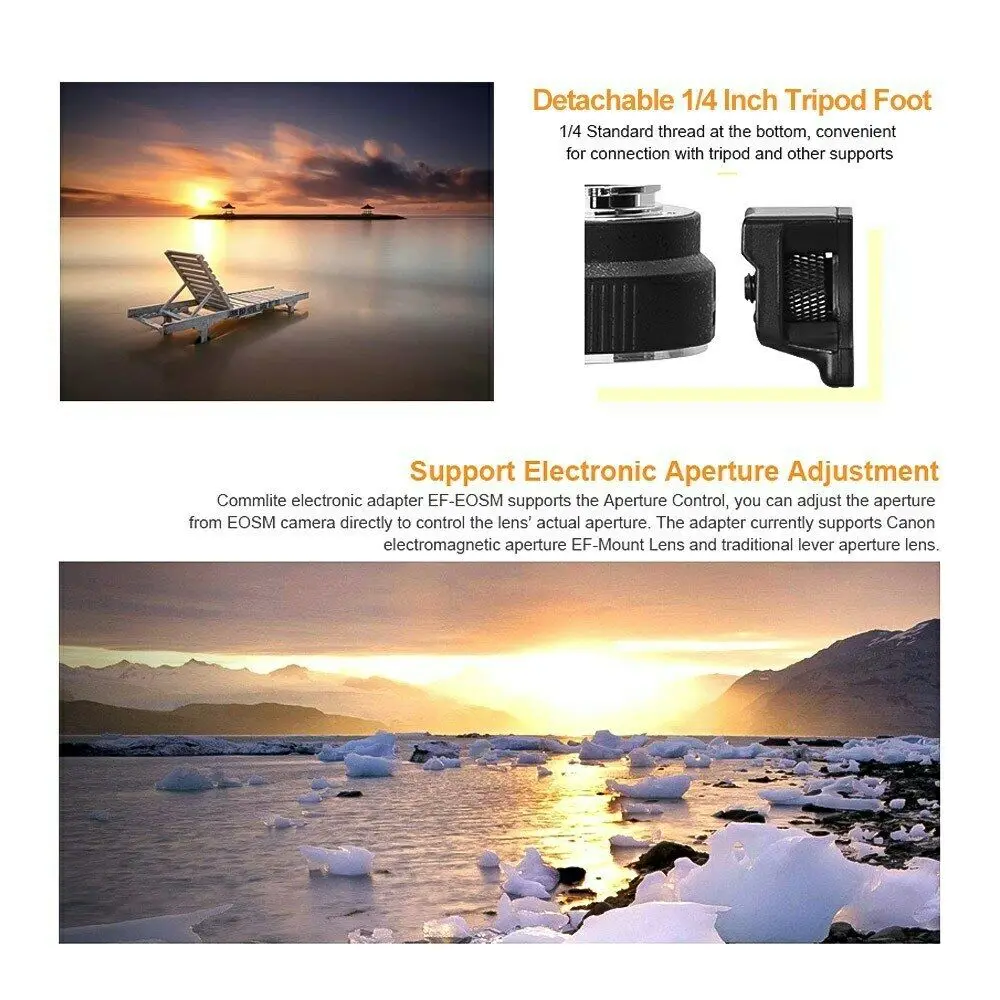 Commlite CM-EF-EOSM электронный адаптер для крепления объектива с автофокусом Canon EF